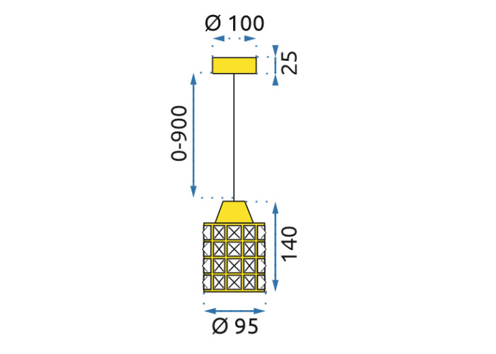 Люстра Кристал Срібло APP727-1CP OSW-06875