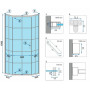 Душова Кабіна REA HEX 90x90 + Душевий Піддон 90x90 KPL-8979-8544