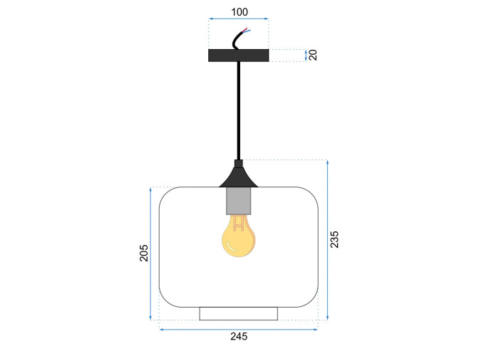 Люстра Скляна APP312-1CP Loft OSW-00344