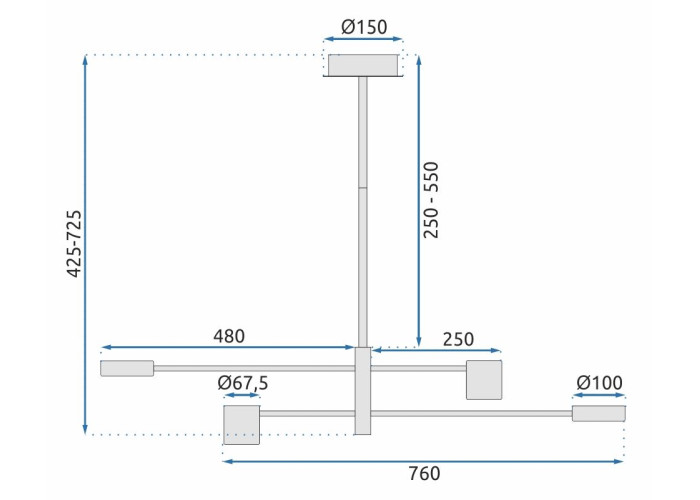 Люстра 4-Плечова APP596-4C OSW-08564