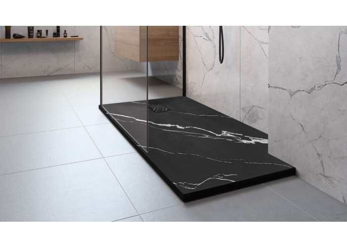Душовий Піддон Magnum CARRARA Чорний 90x120 REA-K7009