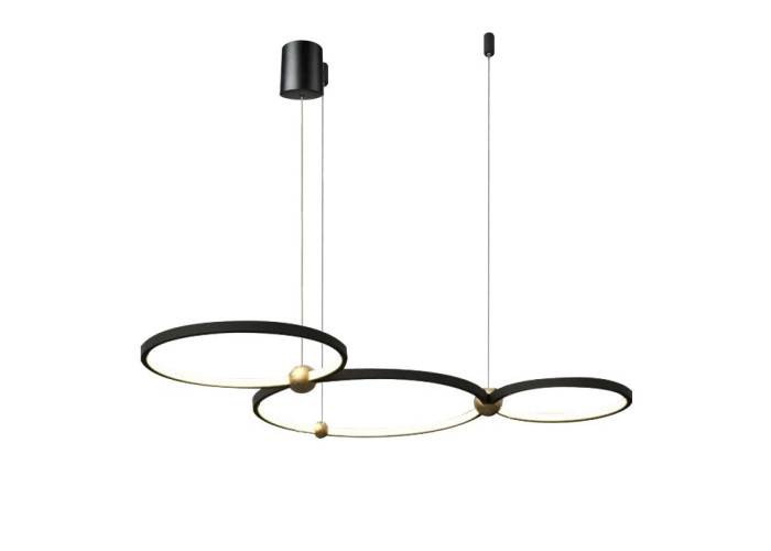 Люстра Чорний Ring 3 LED + Пульт APP752-30-40-50 OSW-08889