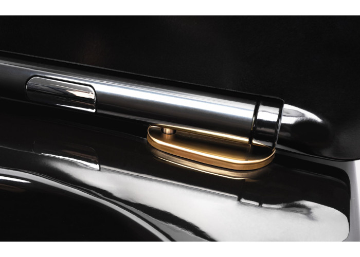 Унітаз Rea CARLO Mini Rimless Duroplast Flat Чорний Золото Edge REA-C8800