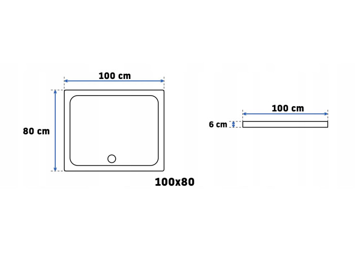 Душова Кабіна REA Space In Чорний 80x100 REA-K8882