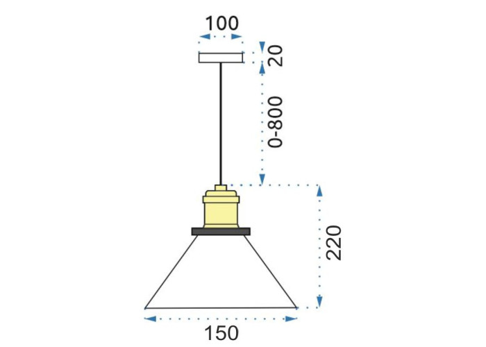 Люстра Скляна Verto D OSW-00140
