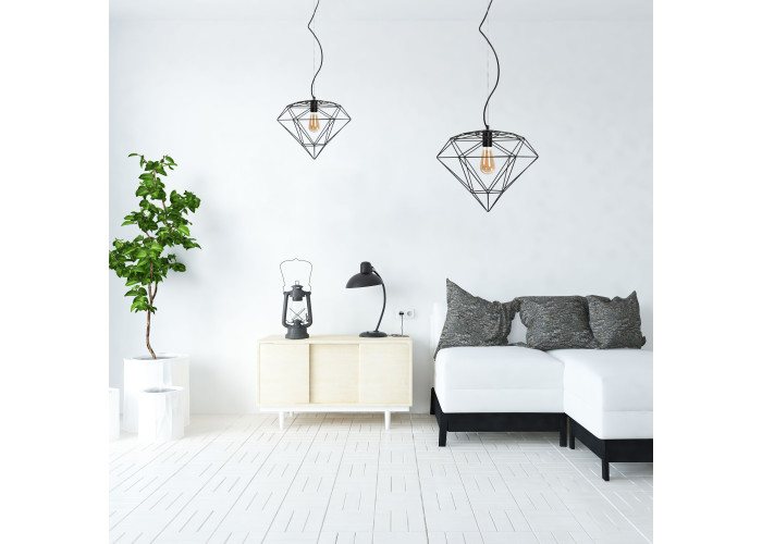 Люстра Алмаз Метал Loft Чорний APP563-1CP OSW-08570