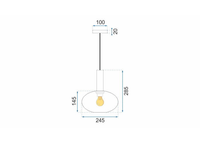 Люстра Скляна Апельсин APP464-1CP OSW-00594