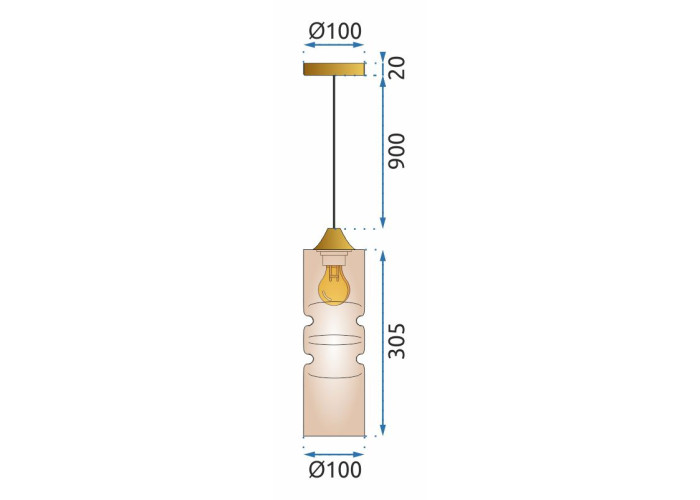 Люстра Скляна APP901-1CP Золото OSW-06673