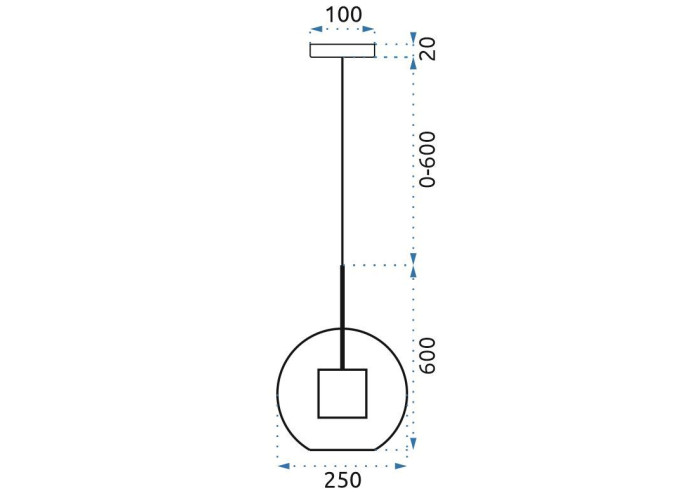 Люстра Скляна Золото Loft APP555-1CP 25см OSW-08748