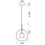 Люстра Скляна Золото Loft APP555-1CP 25см OSW-08748
