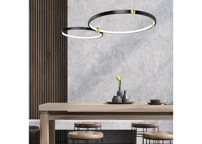 Люстра Чорний Ring LED + Пульт APP763-30-50 OSW-00786