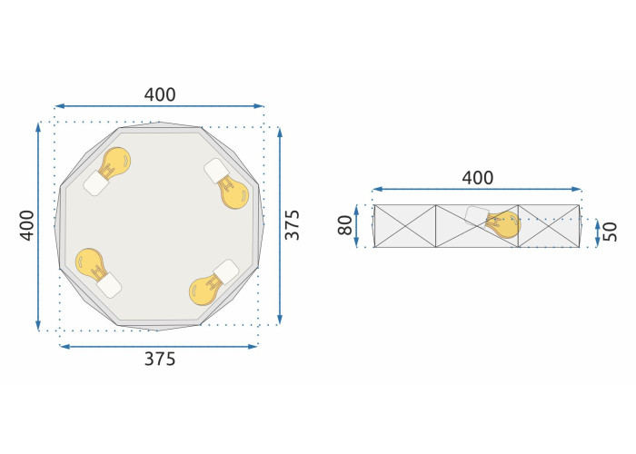 Люстра Diamond APP876-C Золото 40 см OSW-08975