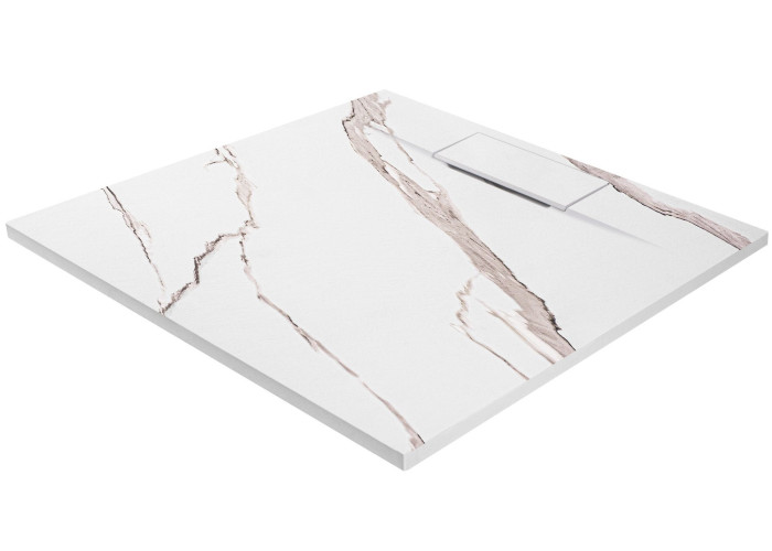 Душовий Піддон Bazalt CARRARA Білий 90x90 REA-K7002