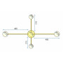 Люстра Золото 4-Плечова LED APP520-4C OSW-08461