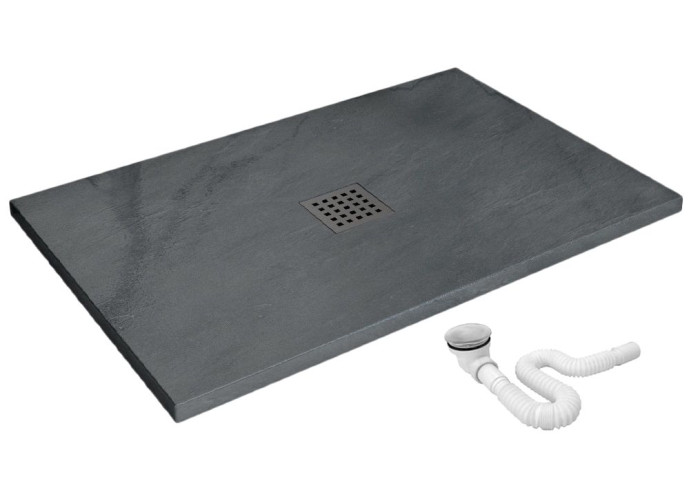Душовий Піддон REA ROCK 80x100x3,5 Сірий REA-K4582
