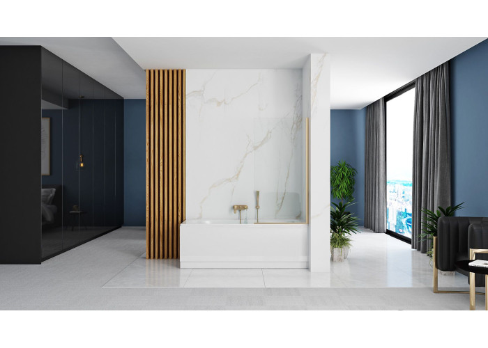 Шторка для Ванни REA Elegant 70 Золото REA-W5600
