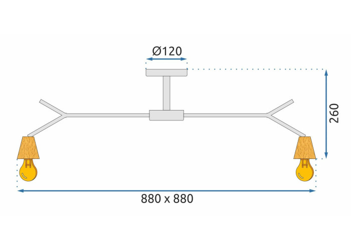 Люстра Скандинавський Метал APP694-5C OSW-05465