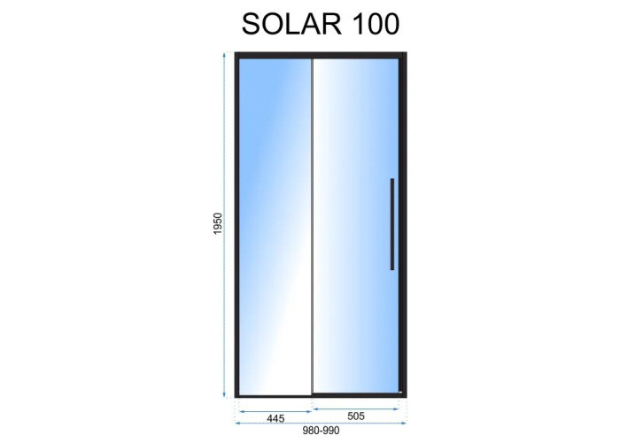Душова Дверка REA Solar 100 Золото REA-K6547