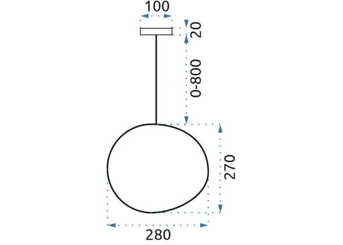 Люстра Скляна Срібло APP330-1CP OSW-00424