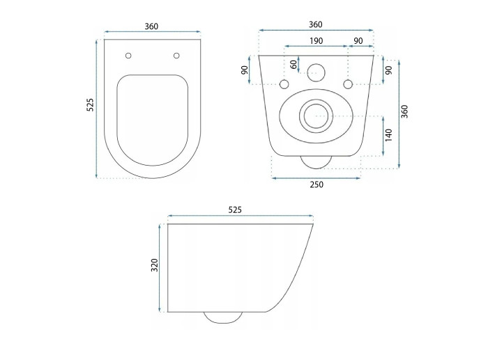 Унітаз Rea Eddy Tornado Rimless Flat N REA-C6560