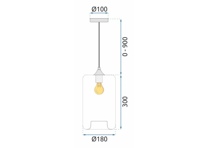 Люстра Скляна APP310-1CP Loft OSW-00342