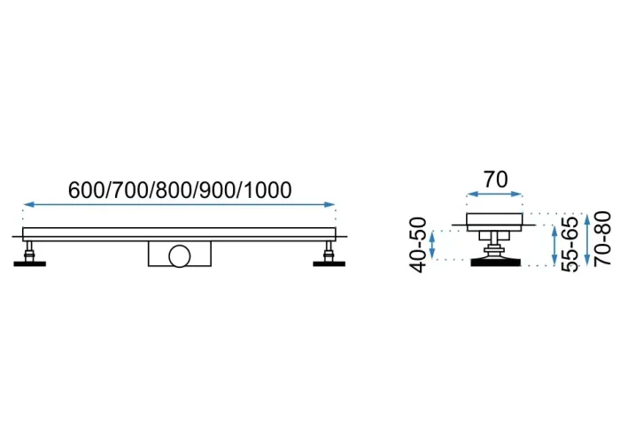 Трап для Душа Rea Pure Neo Медь Мат 70 REA-G8021