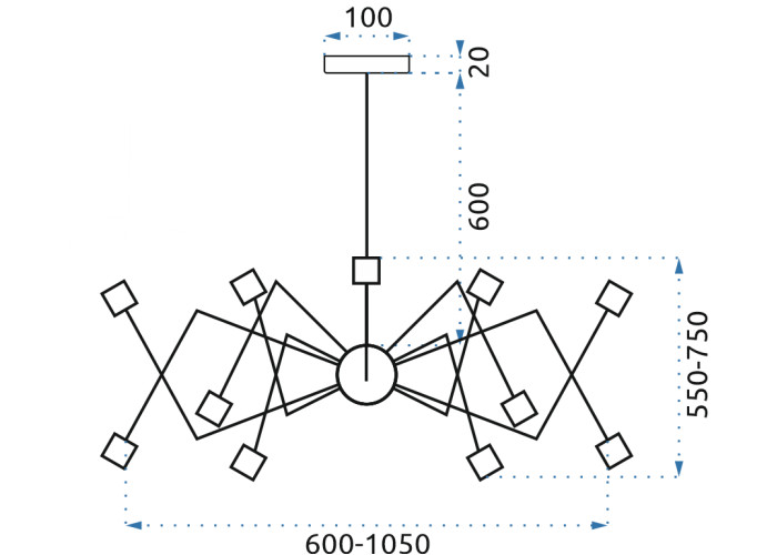 Люстра APP258-12C OSW-00643