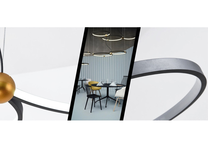 Люстра Чорний Ring 3 LED + Пульт APP752-30-40-50 OSW-08889