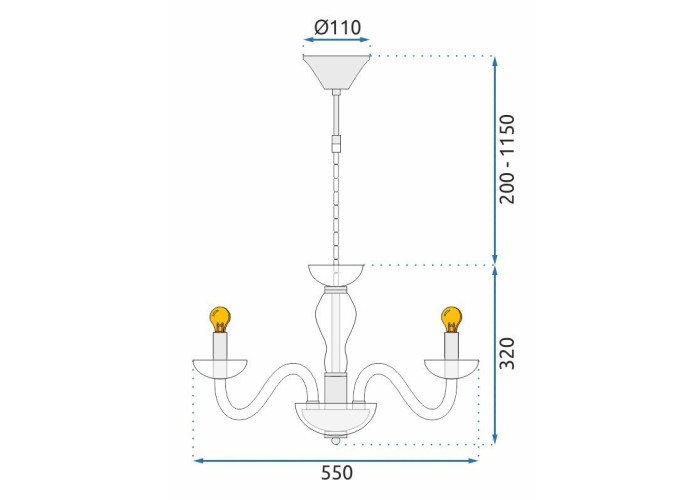 Люстра APP1081-6CP OSW-00681