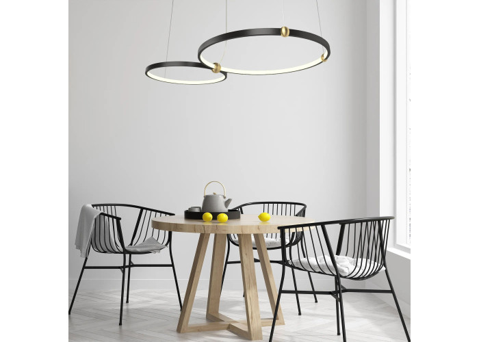 Люстра Чорний Ring LED + Пульт APP763-30-50 OSW-00786