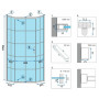 Душова Кабіна REA HEX 80x80 + Душевий Піддон 80x80 KPL-8969-8543
