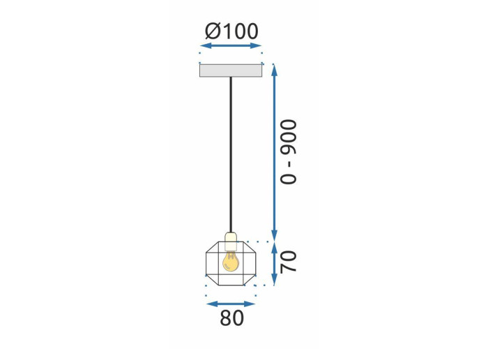 Люстра Кристал Чорний APP586-1CP OSW-09757