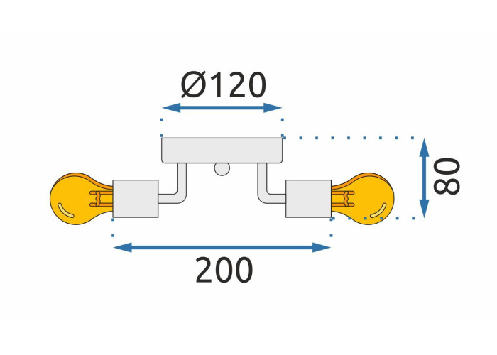 Люстра Потрійна Метал Чорний APP701-3C OSW-05200