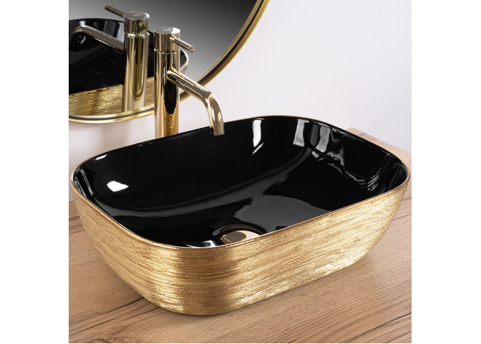 Умивальник Rea Belinda BLACK GOLD BRUSH REA-U8780