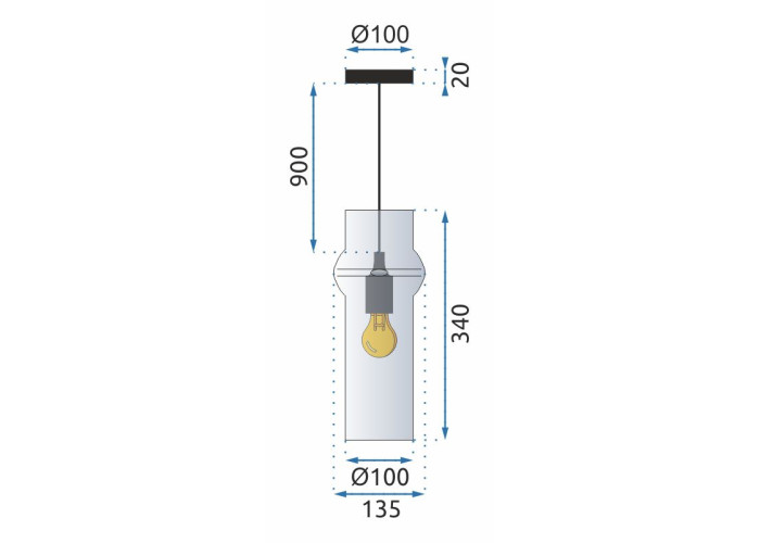 Люстра Скляна APP900-1CP Темний OSW-06672