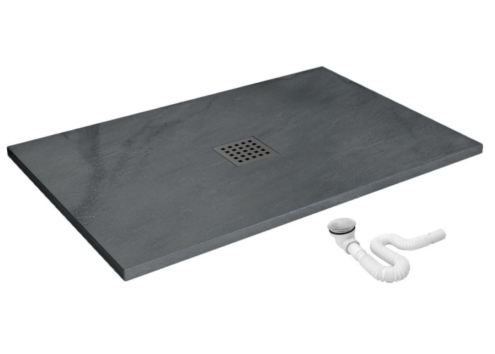 Душовий Піддон REA ROCK 80x120x3,5 Сірий REA-K4583