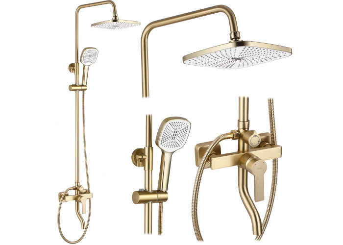 Душовий Гарнітур REA ARGUS GOLD BRUSH REA-P7841