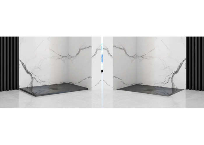 Душовий Піддон REA ROCK 80x100x3,5 Сірий REA-K4582