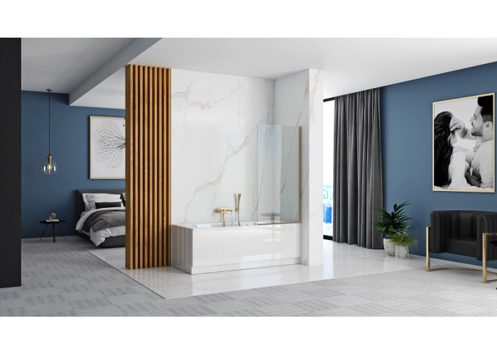 Шторка для Ванни REA Elegant 70 Золото REA-W5600