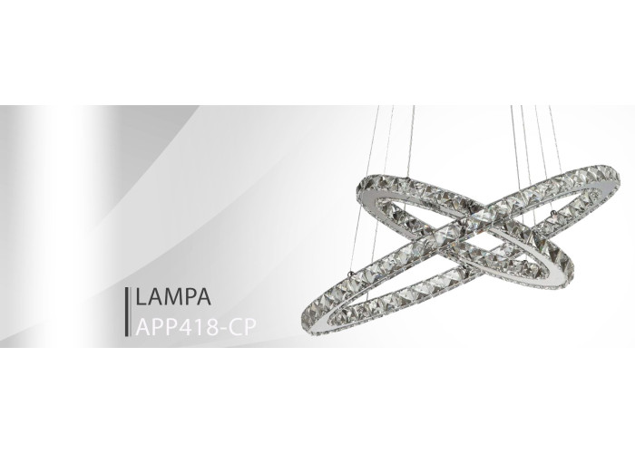 Люстра Кристал Ring 50+30см Пульт APP418-CP OSW-65016