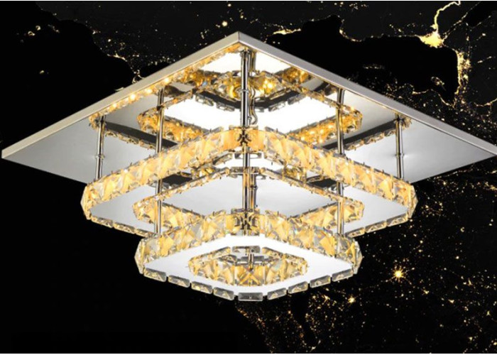 Люстра Кристал LED 24W Квадратна APP409-C APP410-C OSW-65007