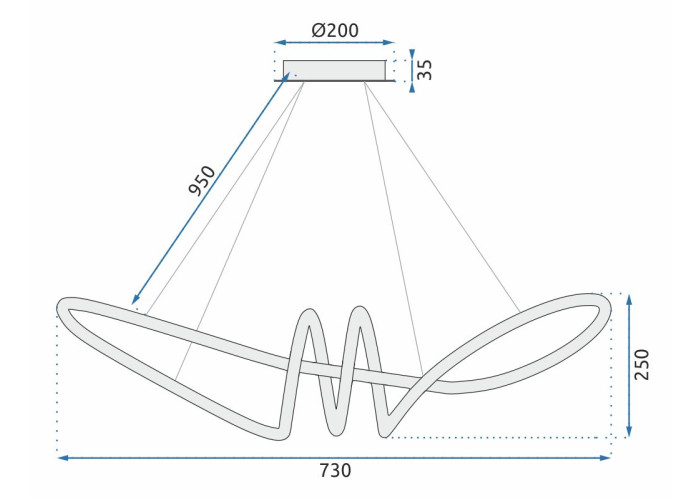 Люстра LED + Пульт APP824-CP Золото OSW-06662
