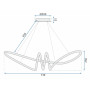 Люстра LED + Пульт APP824-CP Золото OSW-06662