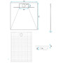 Душовий Піддон Bazalt CARRARA Чорний 90x90 REA-K7003