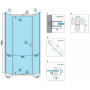 Душова Кабіна Rea Axin 90x90 + Душевий Піддон Чорний 90x90 KPL-K8779-8543