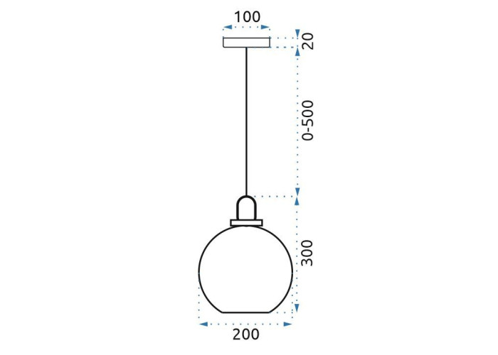 Люстра Скляна Куля 20см APP626-1CP OSW-05630
