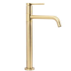 Змішувач для Умивальника Rea Lugano Slim Brush Gold High REA-B4420