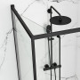 Душова Кабіна REA Space In Чорний 90x90 + Душовий Піддон Чорний Savoy KPL-8881-4803
