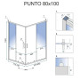 Душова Кабіна REA Punto 80x100 + Душовий Піддон Savoy KPL-1889-4087