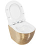Унітаз Carlo Flat Brush Золото REA-C6942